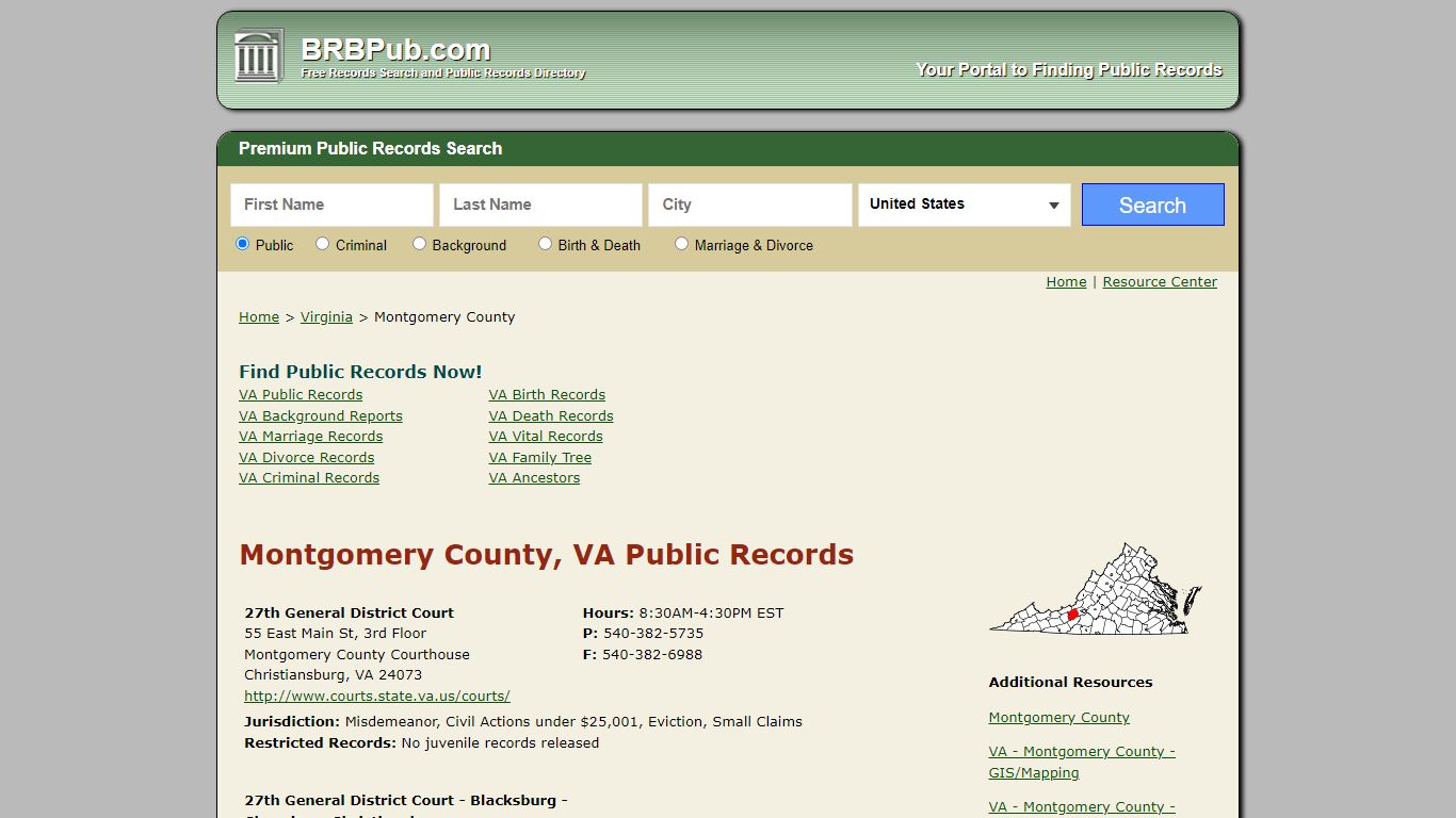 Montgomery County Public Records | Search Virginia ...
