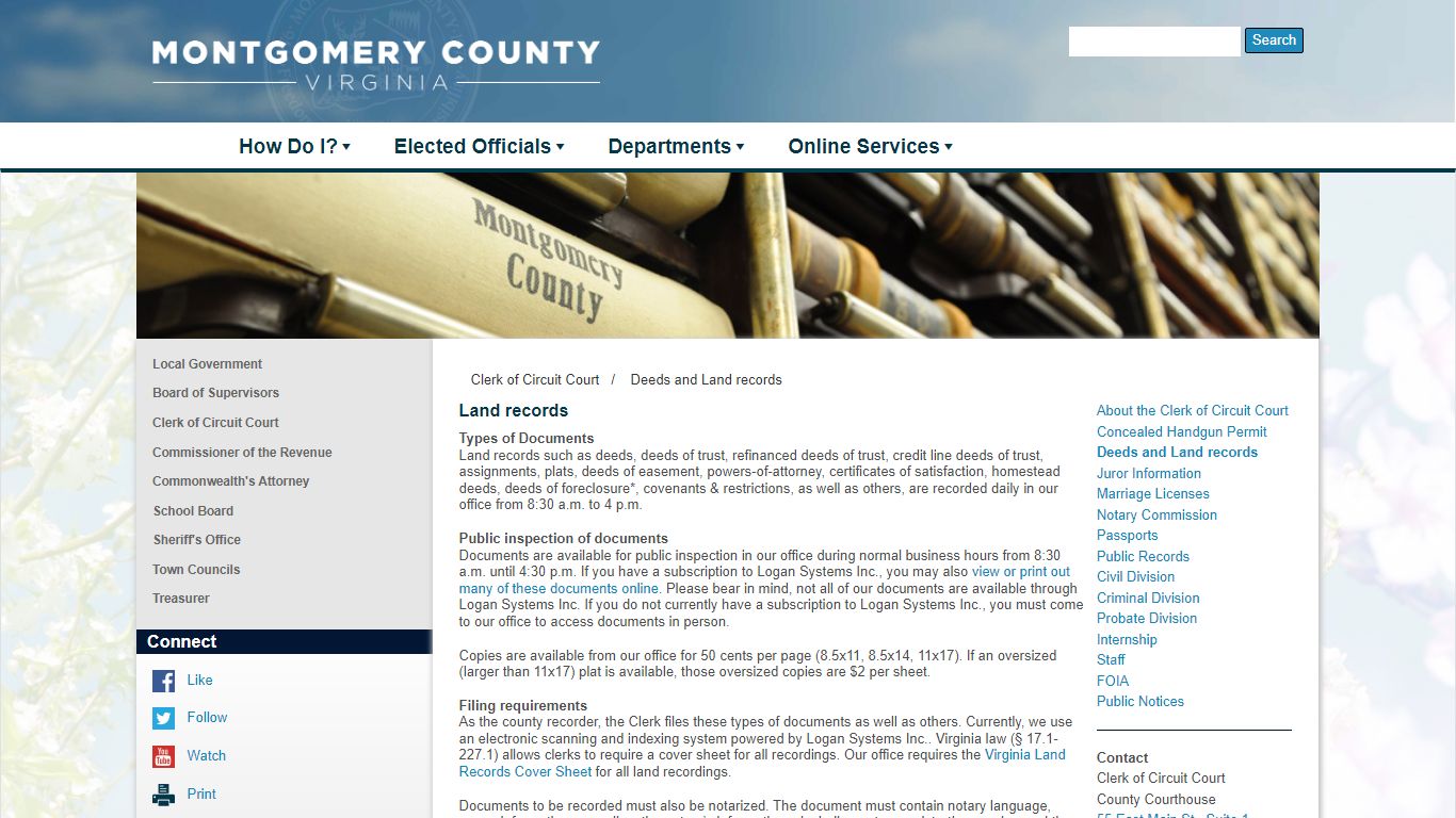 Deeds and Land records - Montgomery County, VA
